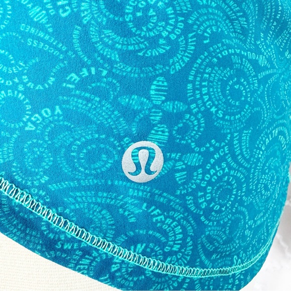 🥈 147. LULULEMON Fast Lane Singlet Tank 2 Foli Manifesto Bali Breeze Tofino Teal - Picture 6 of 7